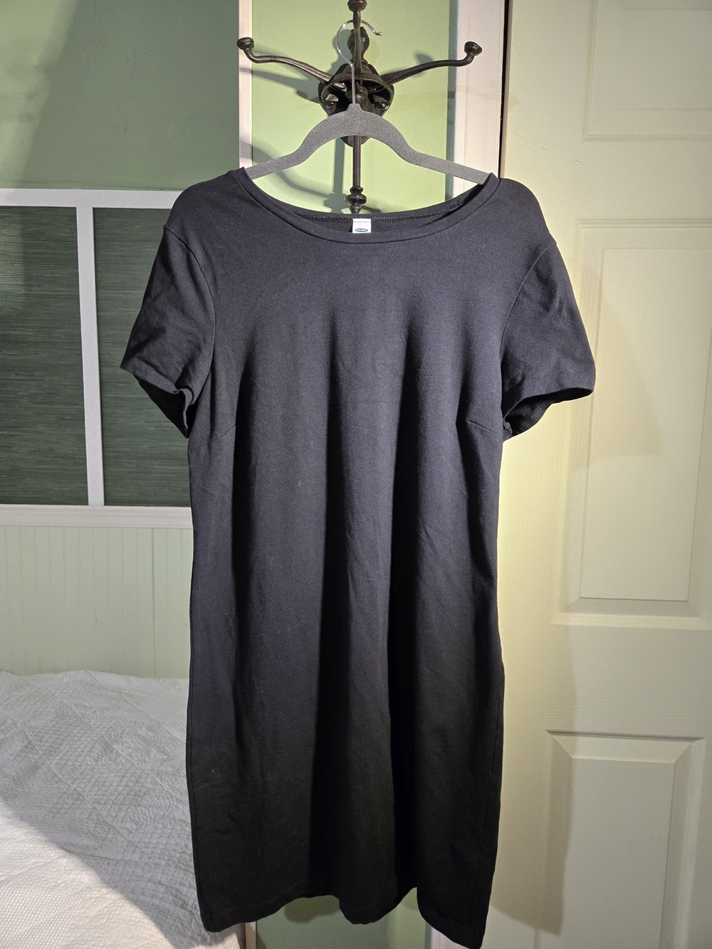 Old Navy Black Short-Sleeve Mini Dress